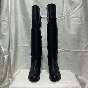 Ivanka Trump tall boot with stretch, neoprene calf , leather upper like new